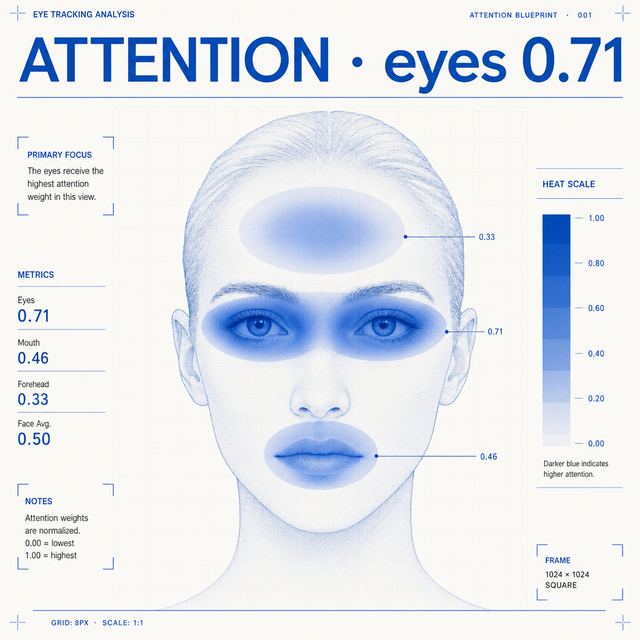 attention heatmap · Editorial Blueprint