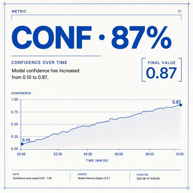 confidence sparkline · Editorial Blueprint