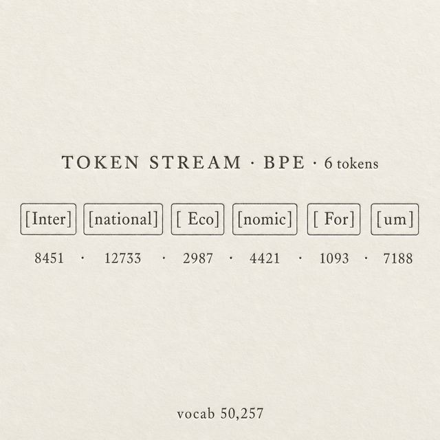 token stream · Letterpress Cream