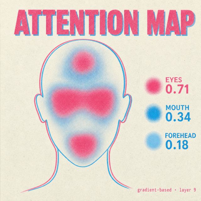 attention heatmap · Risograph Duotone