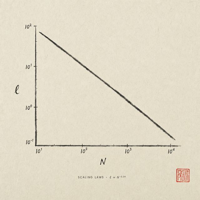 SCALING · L ∝ N^-0.34